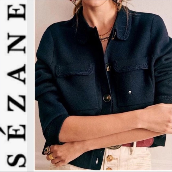Sezane Sweaters - Sezane  Betty cardigan sweater  navy M